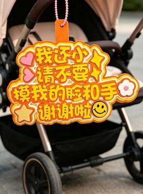 请别摸我的脸和手请不要摸我的脸和手 宝宝推车挂牌 宝妈嘴替遛娃