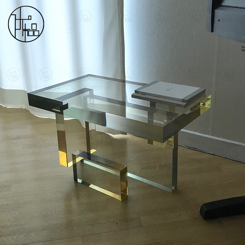 小户型茶桌亚克力办公室轻奢现代