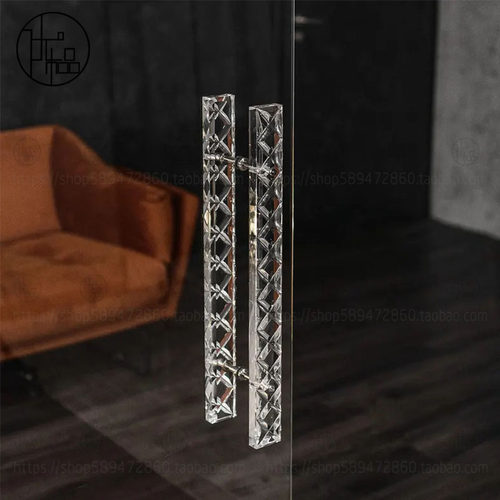 亚克力玻璃门水晶大拉手透明色