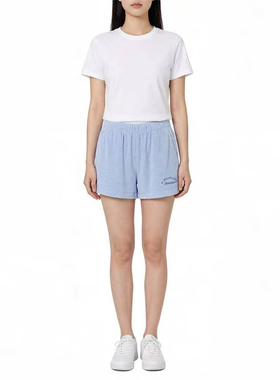 SP系列-时尚气质简约浅蓝色休闲短裤舒适透气百搭P869