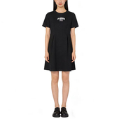 SP系列 气质简约黑色字母印花宽松短袖 连衣裙P674