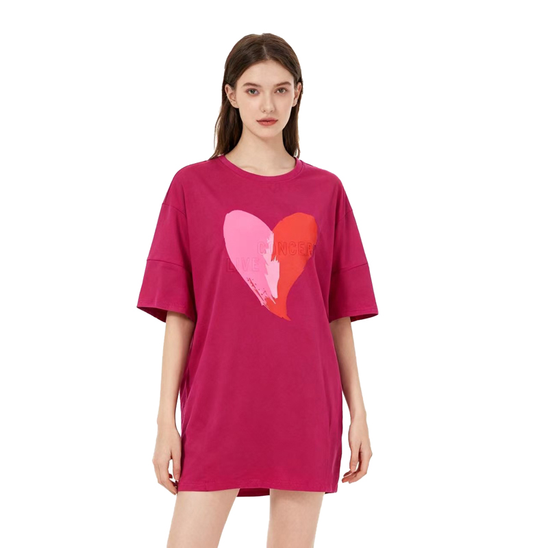 【D玛纳】时尚连衣裙纯色印花简约休闲宽松显瘦百搭短袖DMA665