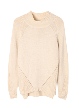 【MB】纯色时尚简约打底衫百搭款简约百搭休闲针织衫MB736