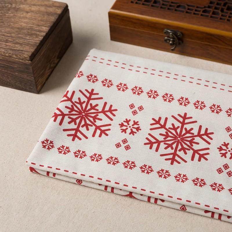亚麻布料冬日雪花印花棉麻布料欧美手工日韩桌布门帘沙发布麻面料,居家布艺,海绵垫/布料/面料/手工diy,淘宝优惠券,粉丝福利购,淘宝优惠卷