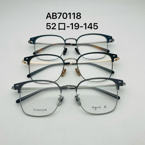 新款AGNES B眼镜男女士学镜镜架纯钛近视镜可配近视片70118