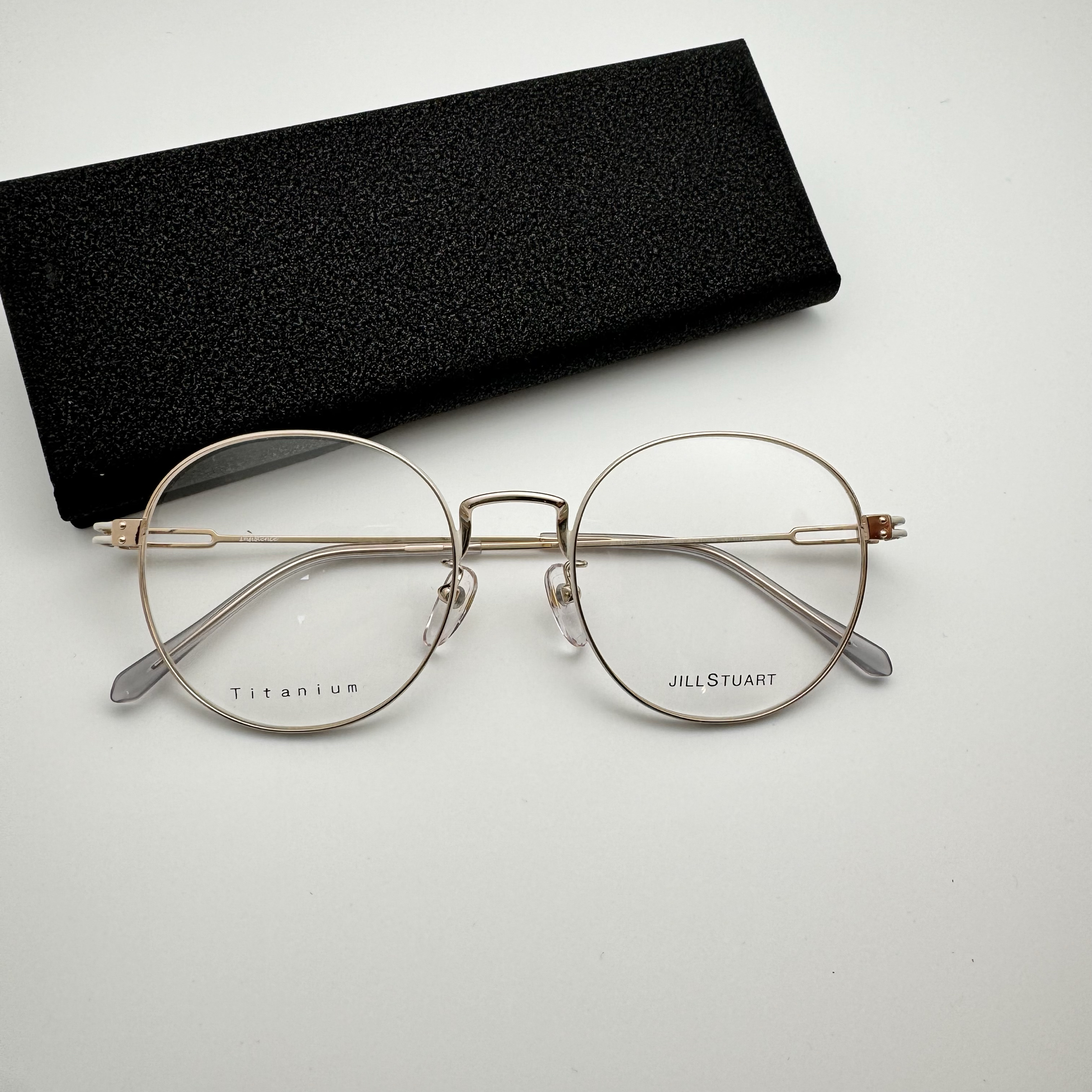 jillstuart姬丝图特新款钛圆形眼镜架女可配度数眼镜框 纯钛