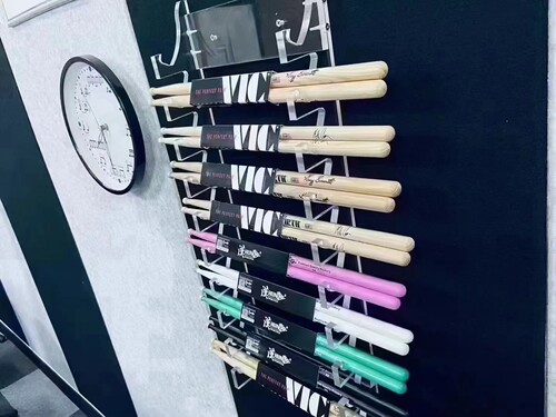 亚克力鼓棒展架 架子鼓鼓棒展架 挂墙鼓棒展架 亚克力鼓棒展示架