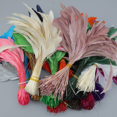 彩色羽毛手撕公鸡尾毛装饰配件