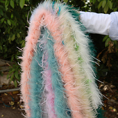 饰礼服裙边辅料 彩色鸵鸟毛条多层加密加粗羽毛条diy饰品装 包邮