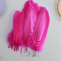 Free shipping of 50 natural goose feathers, diy materials for kindergarten handmade feathers, colorful feather accessories, decorative items thumbnail 8