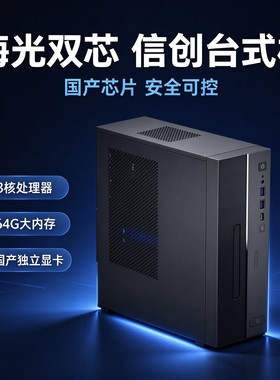 国产海光台式机整机信创电脑主机麒麟系统商务办公台式电脑