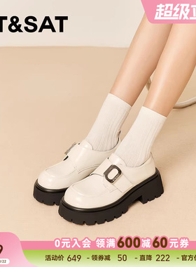 星期六学院风乐福鞋2025舒适百搭外出拍照厚底女单鞋SSD3111003