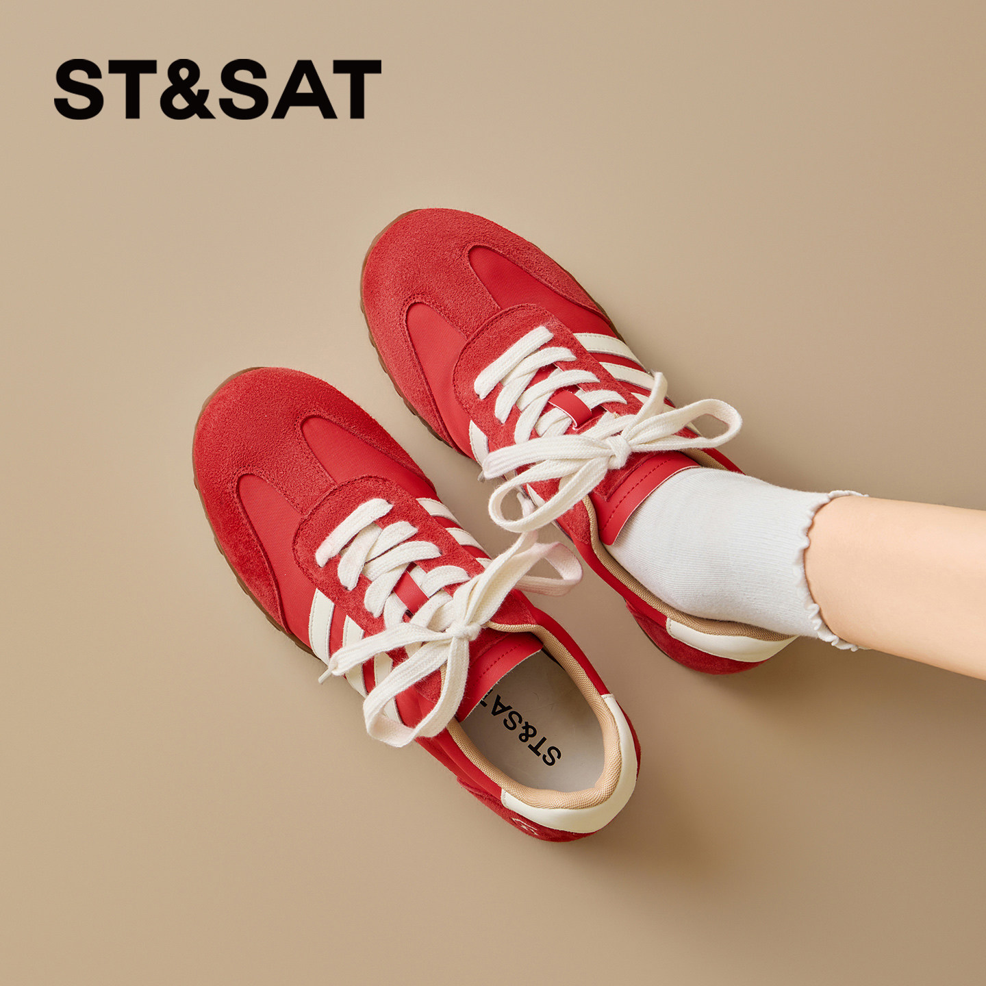 星期六平底复古德训鞋女运动鞋女