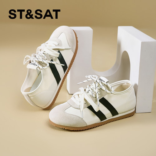 星期六厚底德训鞋女2025新款秋季复古百搭休闲运动鞋子阿甘鞋板鞋