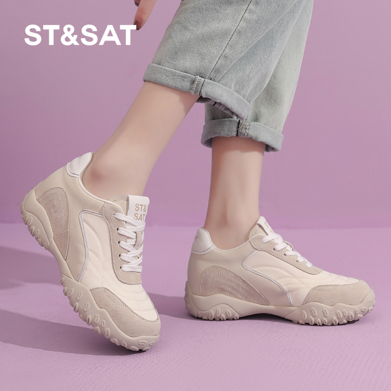 星期六复古德训鞋女春季新款