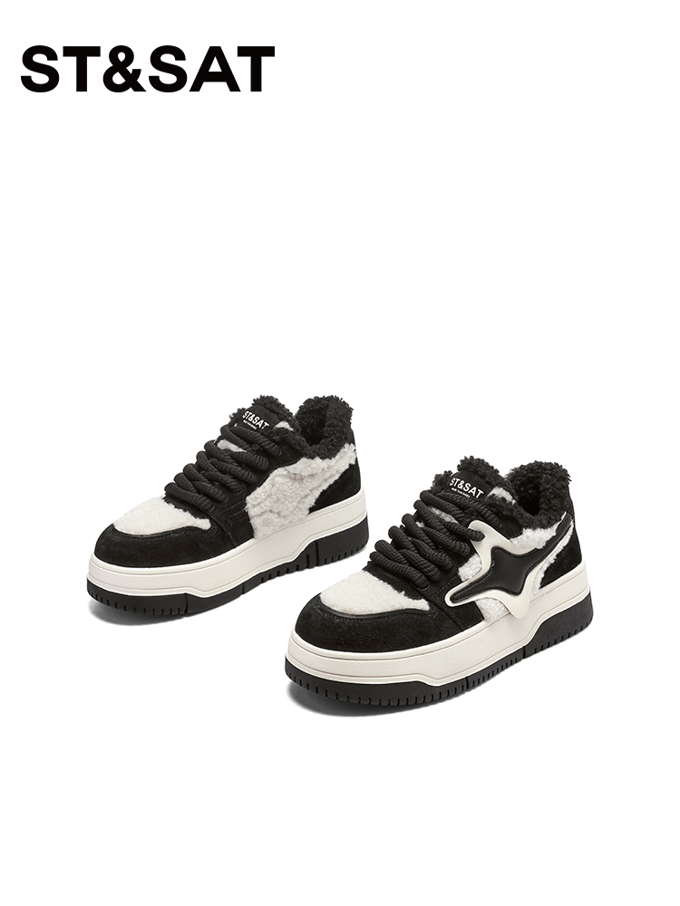 星期六加绒棉鞋女款低帮雪地靴