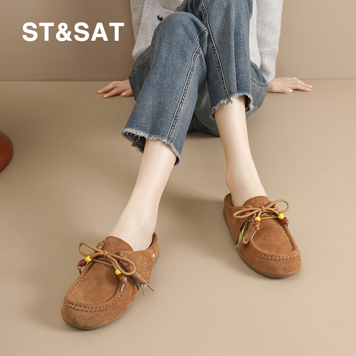 星期六牛皮勃肯鞋时尚女鞋