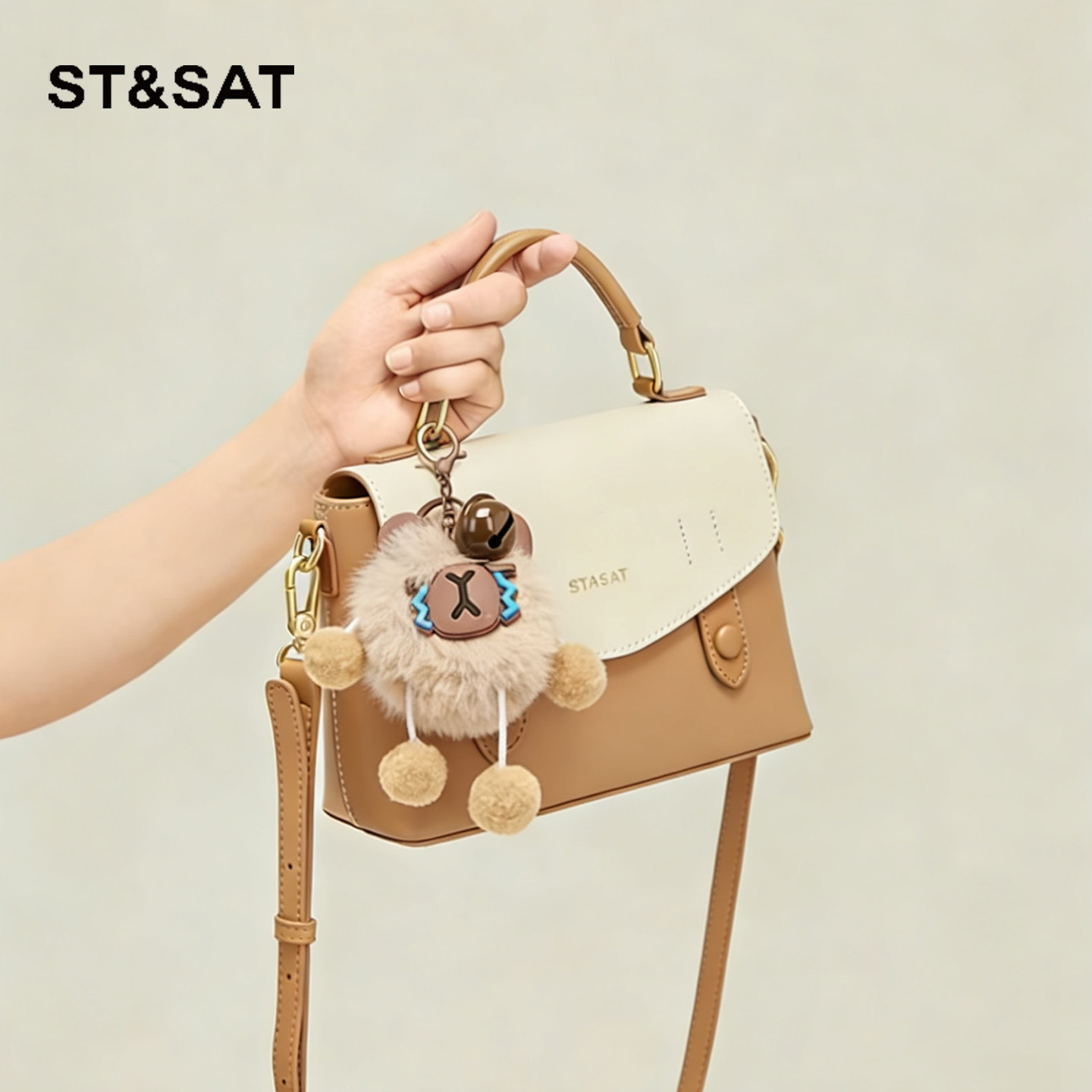 星期六简约手提包包女款2026超火上班小拎包新通勤单肩斜挎小方包