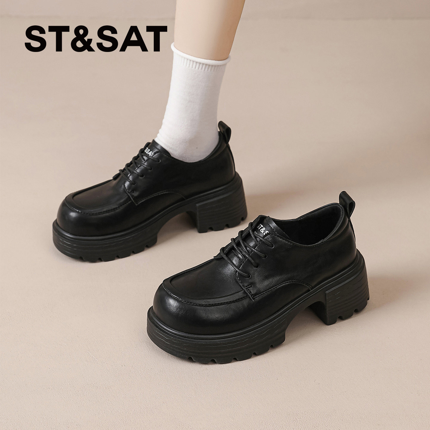 星期六玛丽珍小皮鞋女款2026新款夏季英伦风单鞋厚底乐福鞋配裙子