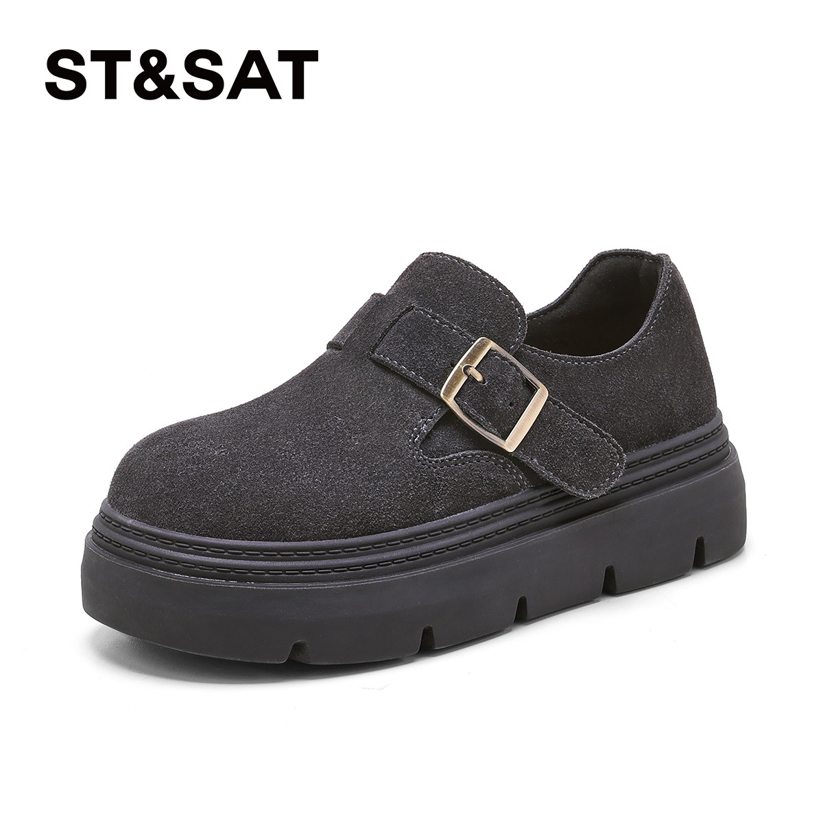 星期六勃肯鞋女2026年新款春季全包增高厚底灰色女鞋一脚蹬乐福鞋,女鞋,勃肯鞋/软木鞋,淘宝优惠券,粉丝福利购,淘宝优惠卷