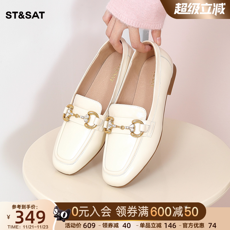 星期六英伦风乐福鞋女