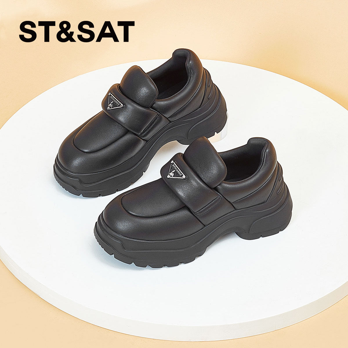 星期六复古乐福鞋软底高跟皮鞋秋季新品松糕底女鞋SS33112072,女鞋,时尚休闲鞋,淘宝优惠券,粉丝福利购,淘宝优惠卷