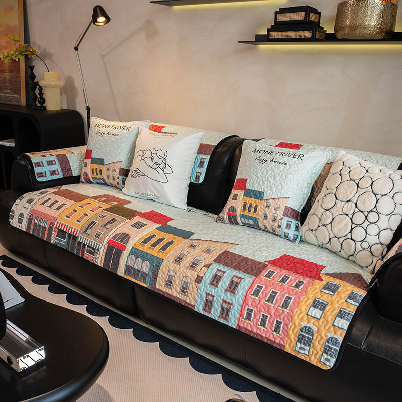 时尚卡通英伦风设计沙发垫秋冬保暖毛绒坐垫客厅防滑沙发巾套罩盖,居家布艺,沙发垫,淘宝优惠券,粉丝福利购,淘宝优惠卷