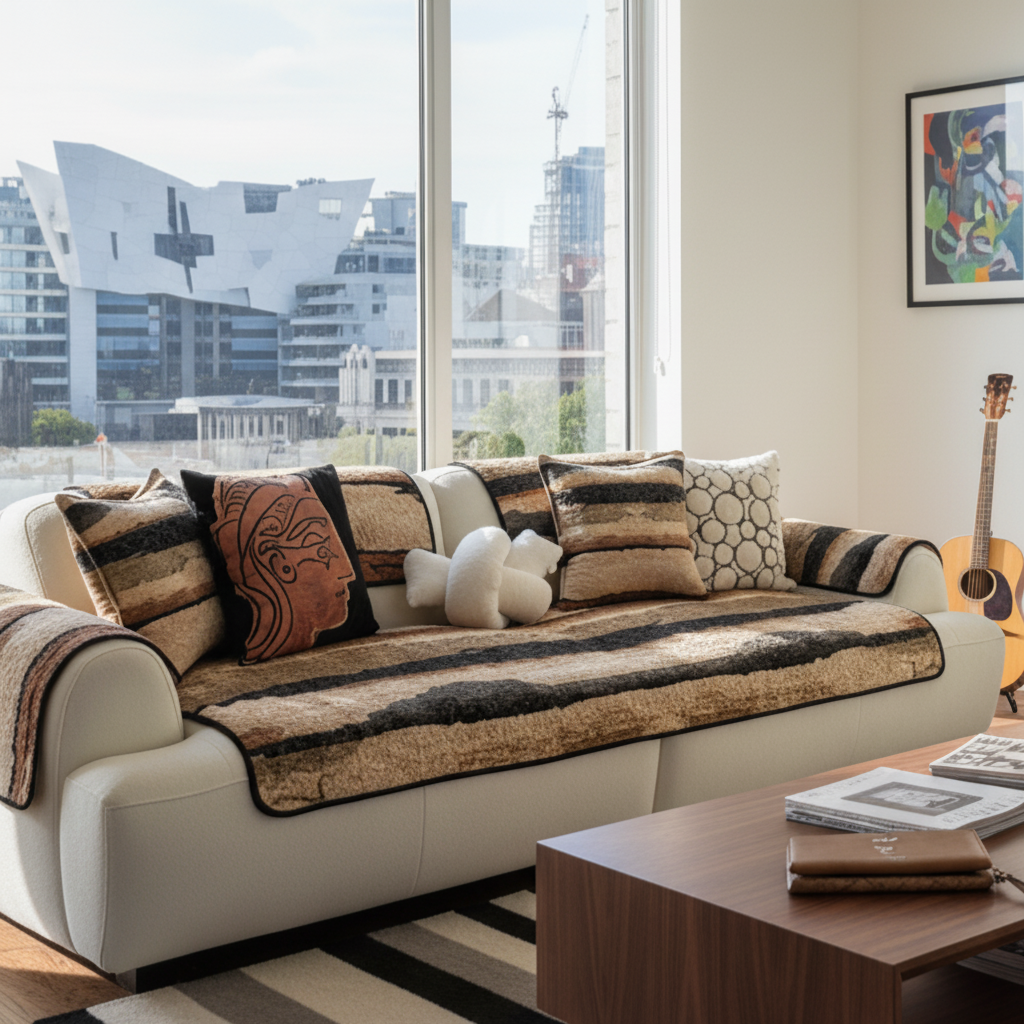 现代高档几何条纹沙发垫四季通用防滑沙发垫亲肤柔软沙发坐垫套罩,居家布艺,沙发垫,淘宝优惠券,粉丝福利购,淘宝优惠卷