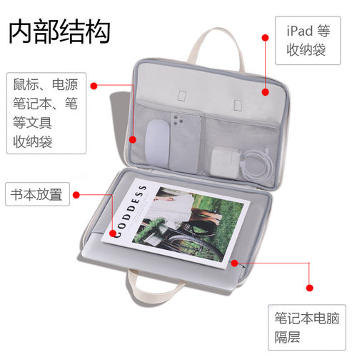 手提电脑包苹果华为13.3/14联想戴尔惠普笔记本保护套15.6/16