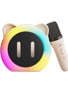 小猪K01蓝牙K歌音箱双麦蓝牙音响迷你低音炮u盘双麦克风互唱k