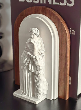 实木书立创意人像书挡法式摆件软装卧室客厅玄关书柜桌面