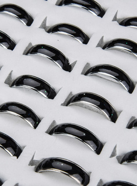 跨境4mm/6mm感温变色戒指 欧美盒装100只多尺寸温度心情指环