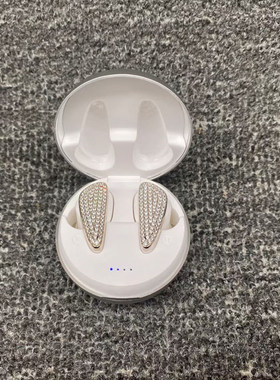 injoy 66 水晶镶嵌真无线蓝牙耳机tws降噪Q8款入耳粉色女朋友耳机