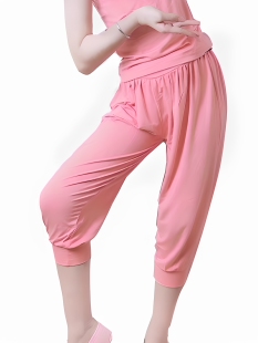 男女童灯笼裤宽松武术裤儿童舞蹈裤子练功服莫代尔黑色哈伦瑜伽裤