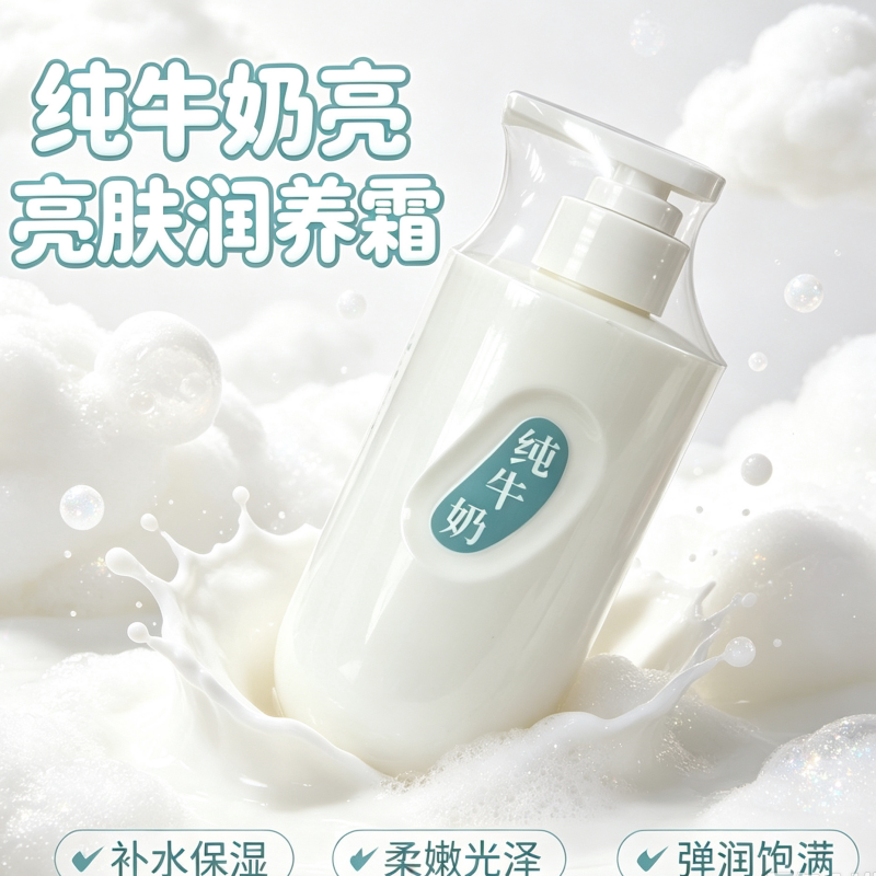 纯牛奶亮肤保湿面霜温和舒缓干纹