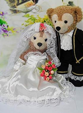 可爱玩偶达菲熊duffy 雪莉玫  衣服着替  婚纱 礼服 s号 男女套装