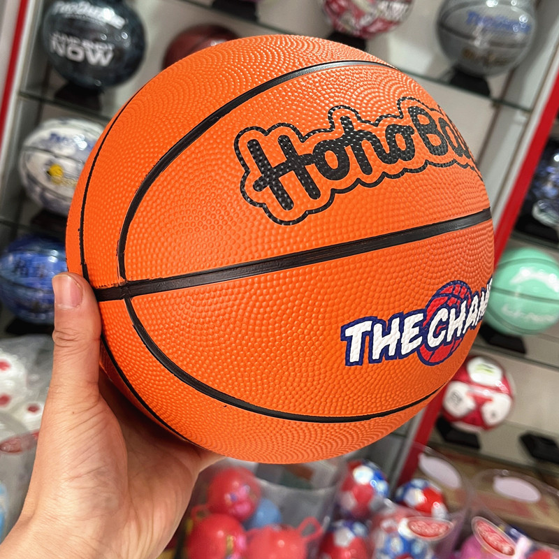 5号幼儿园橡胶篮球拍拍球户外