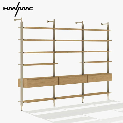 LEXINGTON书柜Poliform书架意大利设计师顶天立地置物隔断架定制