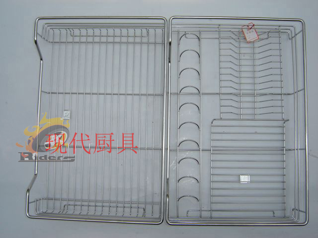 新款樱花不锈钢碗碟拉篮/厨房