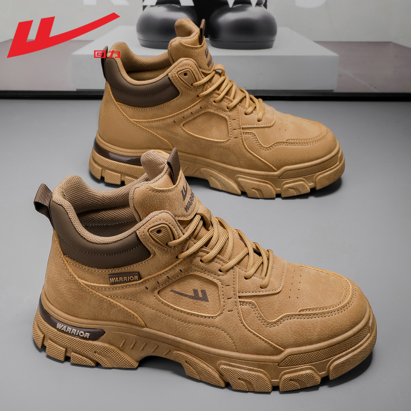 回力男鞋秋冬大黄靴子马丁靴男款