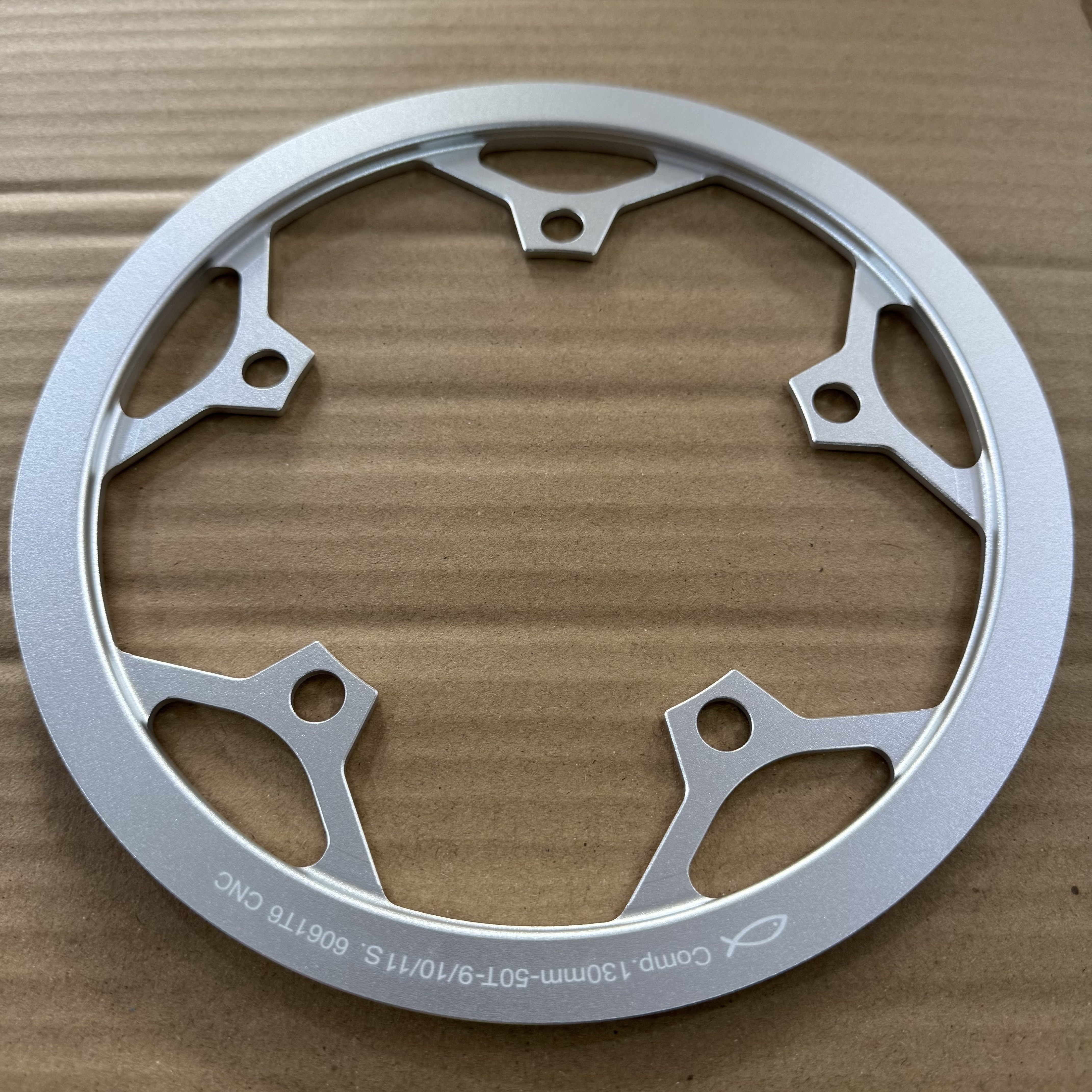 正负齿牙盘折叠自行车圆盘盘片7075 CNC 130BCD 52T 9/10速超轻盘