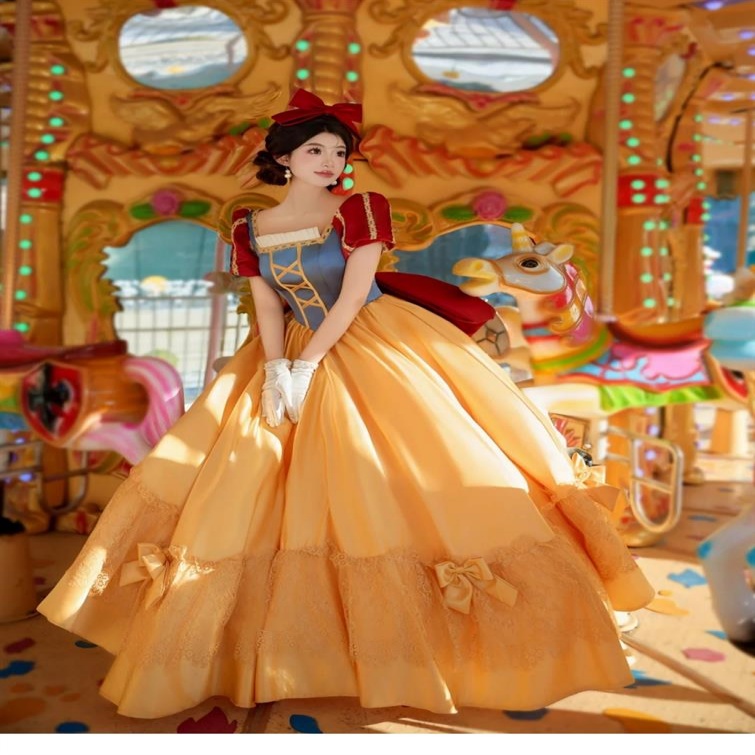 六一节白雪公主长发睡美人礼服