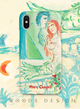 woods夏加尔艺术油画适用iPhon16promax/17pro/12PRO/15手机壳XSMAX手机壳