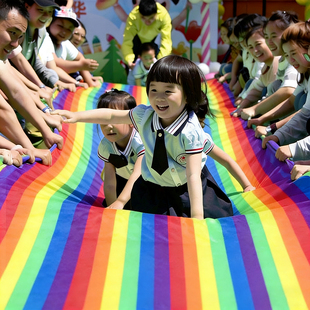 滑溜布幼儿园溜溜布感统训练器材儿童户外活动早教亲子运动会游戏