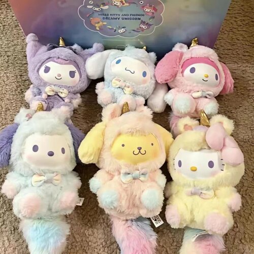 正品名创优品三丽鸥梦幻独角兽系列搪胶库洛米凯蒂猫周边可爱礼物