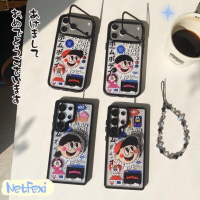 爱珀客大眼萌女生男生磁吸支架适用iPhone15苹果17promax新款手机壳13/14透明卡通保护套12/11全包防摔16Pro