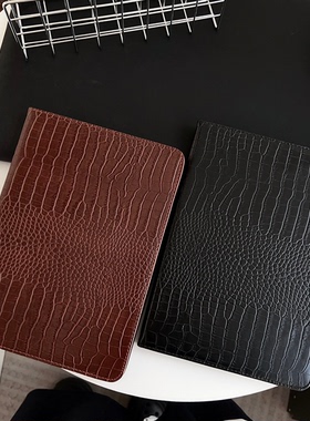 书本款黑色咖啡鳄鱼纹适用ipad mini6平板电脑壳iPad 2026版 第10代 (10.9英寸)小众创意新款iPad Air5(10.9
