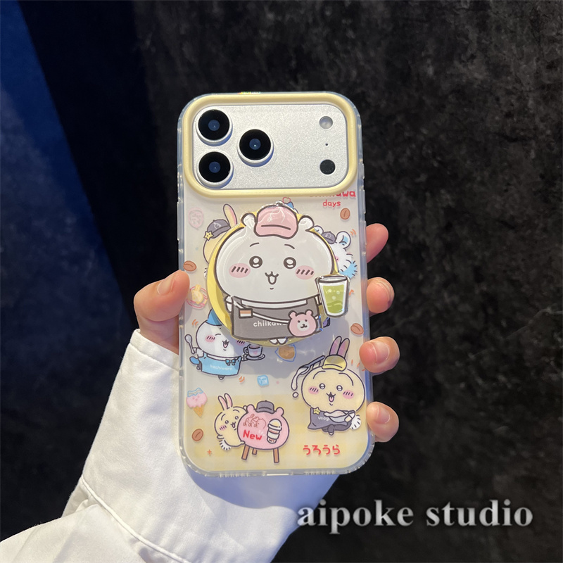 爱珀客双层IMD磁吸支架适用苹果17ProMax手机壳iPhone16pro防摔15promax卡通吉伊卡哇14promax可爱手机保护套