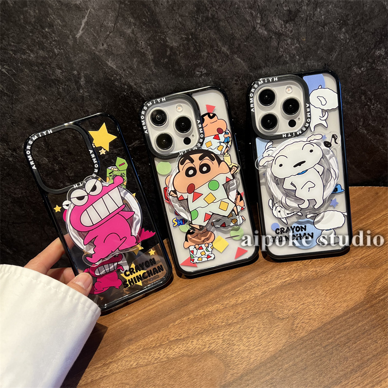 可爱卡通蜡笔小新磁吸支架手机壳