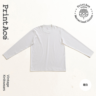 City Boy风丝光长绒棉密针双面布基础款长袖T恤6324